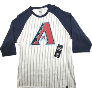 Arizona Diamondbacks '47 MLB Mens Pinstripe Jersey 3/4 Sleeve XL Cotton